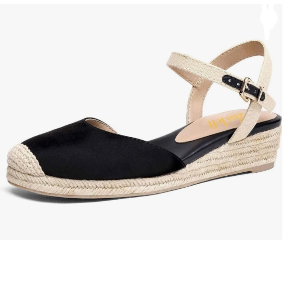 Women's Black Espadrille Sandals